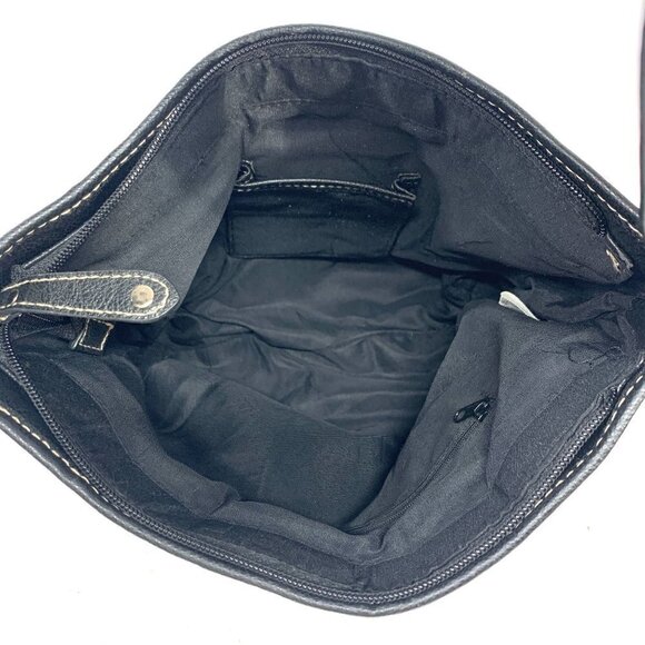 Rosetti Convertible Shoulder Crossbody Bag black Vegan Leather Silver 14" x 10" - Picture 6 of 9